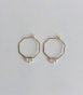六邊形天然石圈圈耳環