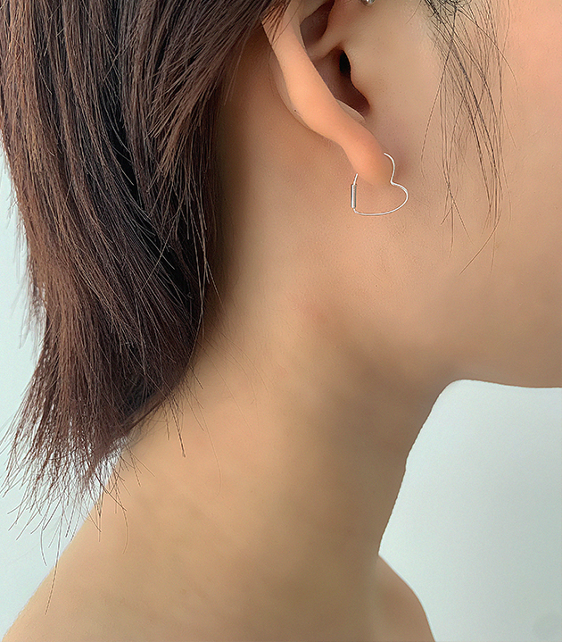 心形圈圈耳環