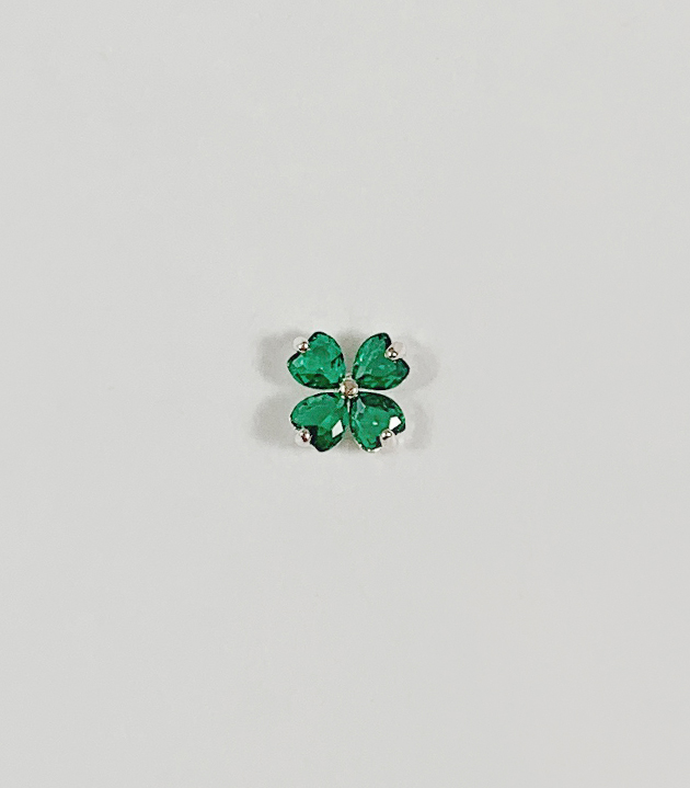 愛心幸運草轉珠耳環