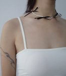 蝴蝶結珍珠短鍊