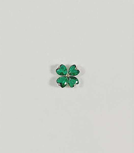 愛心幸運草轉珠耳環